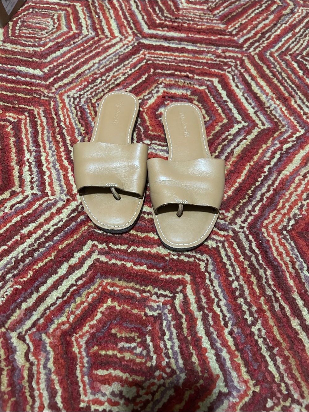 Madewell Women's Slide Sandals in Tan size 7